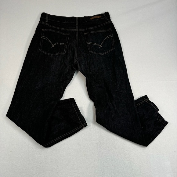 Evolution In Design Straight Leg Jeans Mens Size 38X32 Black High Rise - Picture 3 of 14